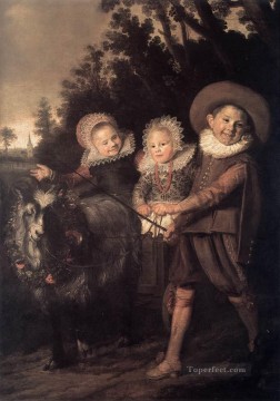 フランス・ハルス Painting - 子供たちのグループの肖像画 オランダ黄金時代 フランス ハルス